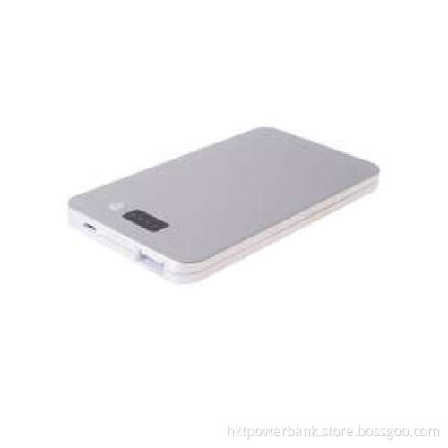 Ultrathin Silver 4400mAh Lighting Portable Power Bank